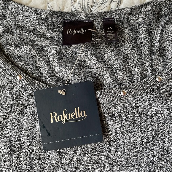 NWT Rafaella 2 Piece Studded Tank and Open Front Cardigan Size 2X - Picture 6 of 8